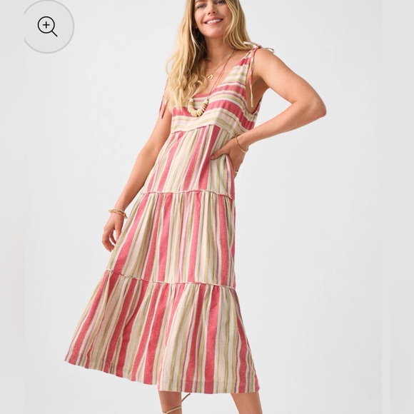 Faherty Dresses & Skirts - FAHERTY Lanai Linen Dress in Sol Stripe. SZ LG NWT MSRP $198 Backyard BBQ Flowy